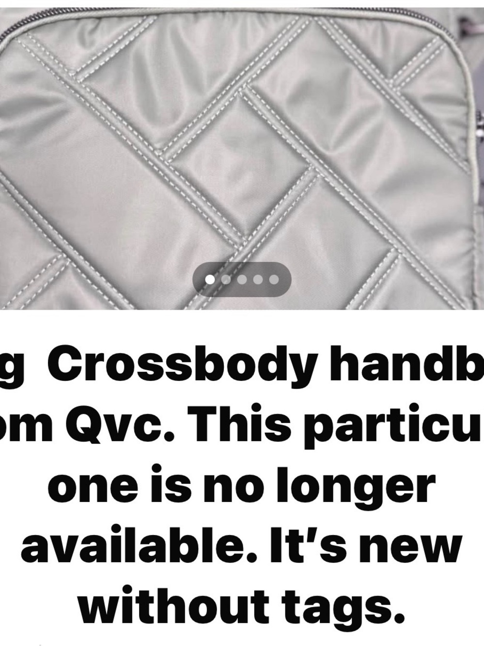 lug Quilted Crossbody Bag in Light Gray - Picture 3 of 6